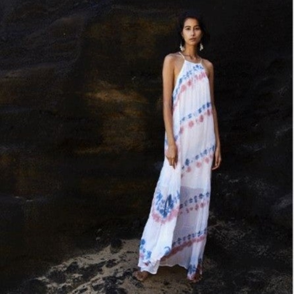 NWT Young fabulous & broke tie dye Fiona maxi - M